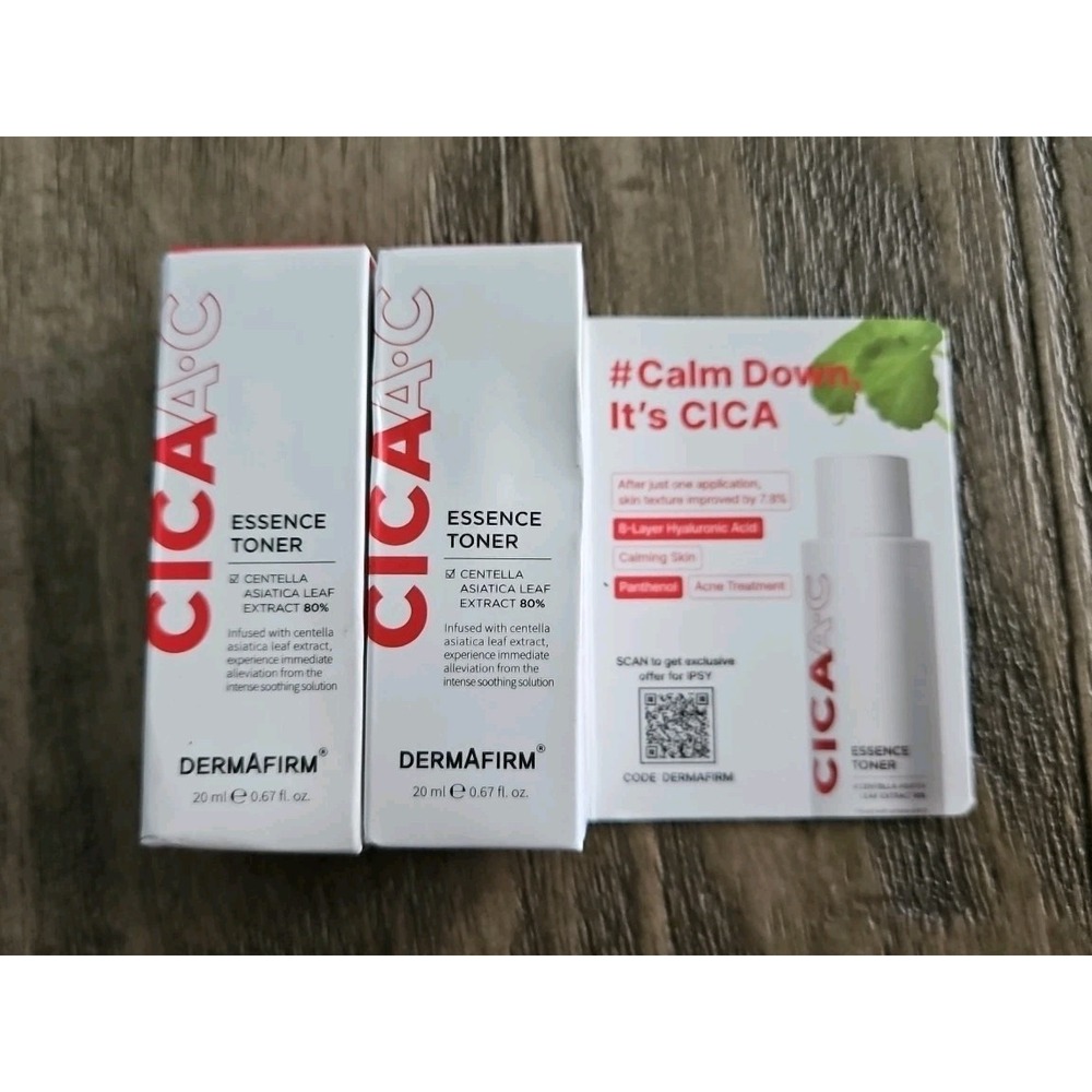 2X DERMAFIRM CICAA•C~Essence Toner~NEW~8 Layer Hyaluronic Acid~Calming Skin 8/27